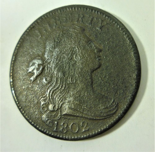 1802 Draped Bust Large Cent No Stem Variety VF - Picture 2 of 8