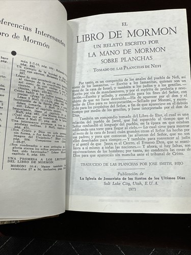 Ledergebunden 1952 Ausgabe Portugiesisches Buch Mormon HLT-Missionar - Bild 7 von 11