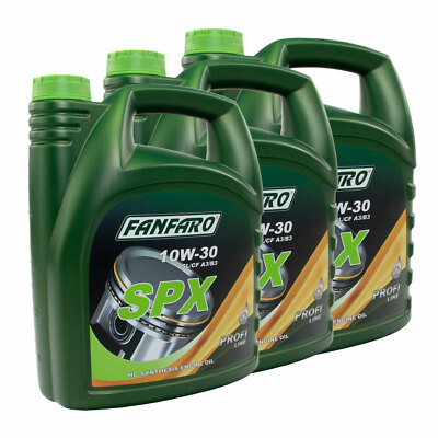 FANFARO 3x 5 Liter 10W-30 SPX Motoröl Motorenöl Öl Oel VW 501.01 505.00 MB