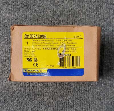 SCHNEIDER ELECTRIC 8910DPA33V06 Contactor 600-Vac 30-Amp Dpa Plus Options Electr