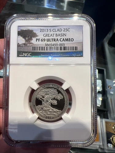 2013 S NGC PF69 Clad Great Basin Quarter Ultra Cameo