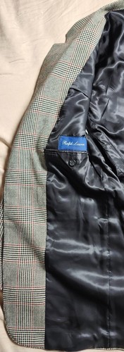 Ralph Lauren Wool Houndstooth Check Blazer Men's Regular Brown Coat Size 40 - Picture 19 of 24