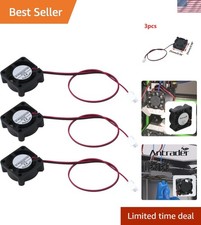3-Pack Mini Brushless Cooling Fan 25mm x 25mm x 10mm - 12V Silent Efficiency