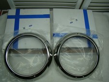 49 50 Ford Custom Deluxe Shoe Box Headlight Bezels Head Light Trim Rings Door