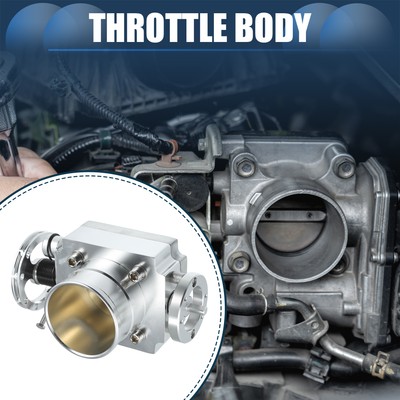 Universal 65mm/2.56'' Silver Tone Aluminum Alloy Car Throttle Body Assembly