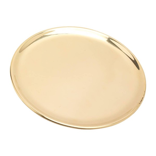 Moderner Kerzenteller Rund Ø14Cm Messing Gold Untersetzer Dekoration Tischdeko-image