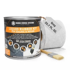 HSS Liquid Rubber Sealant Kit - incl. Reinforcement & Brush - Grey - 25.7 OZ