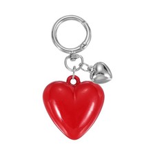 Resin Cute Heart Keychain for Women for Handbag Red
