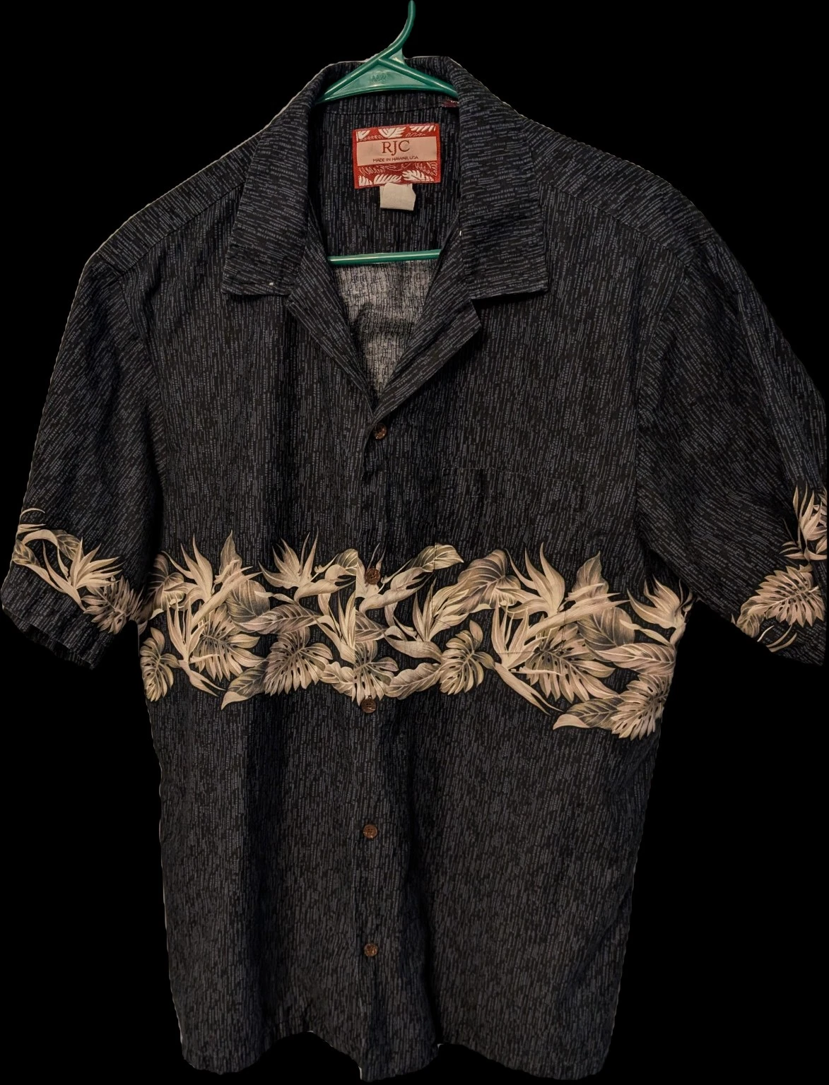 RJC Hawaiian Shirt Mens XL Made In Hawaii 100% Cotton Aloha Camp Floral