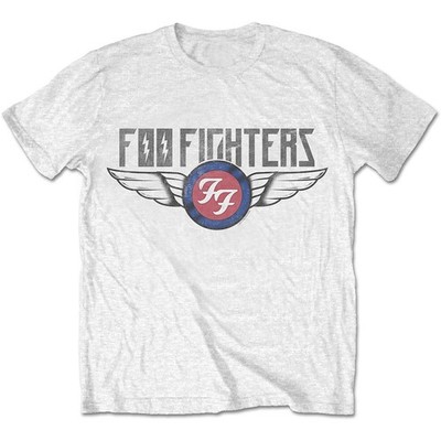 White Foo Fighters Dave Grohl Logo lizenziert T-Shirt Herren