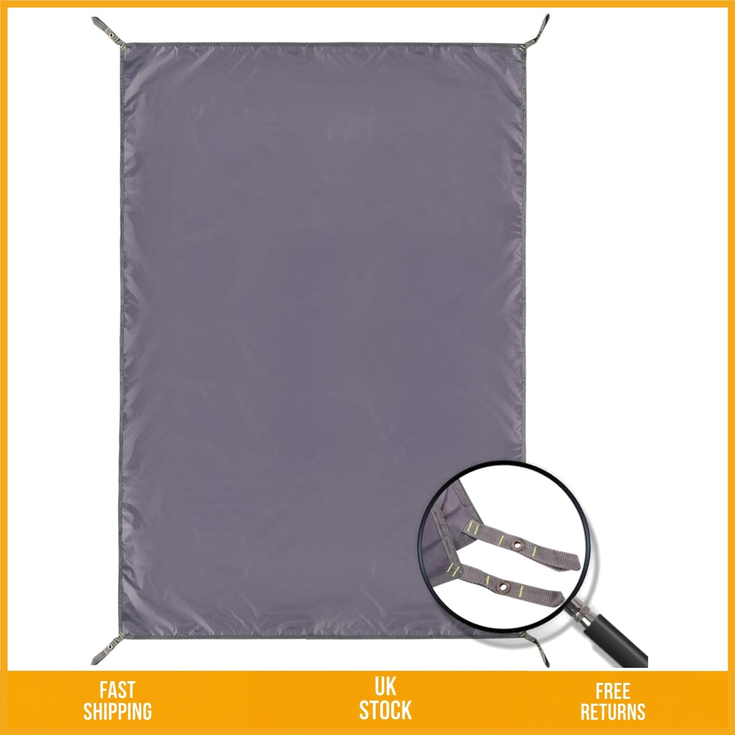 Versatile Waterproof Tent Footprint Ultralight Camping Ground Sheet 55x83in