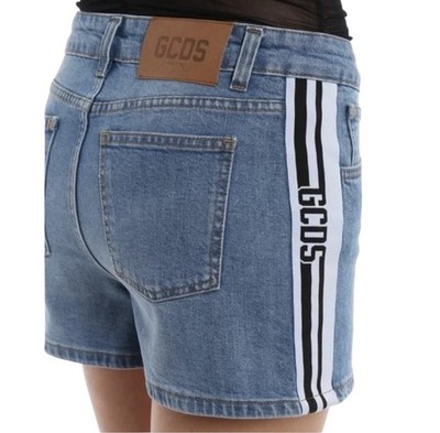 GCDS Jean Shorts Women s Size XS Blue Designer Made in Italy Classic Summer
