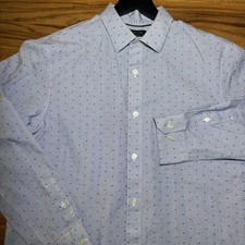 Banana Republic Non Iron Classic Fit Dress Shirt Blue Mens M 15-15.5 33-34