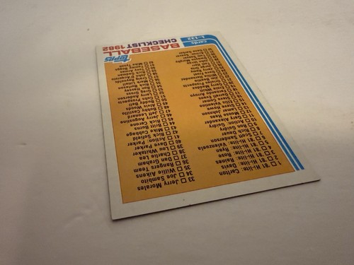Tarjeta de béisbol Topps MLB 1982 #129 lista de verificación: 1-132 c1 - Imagen 3 de 3