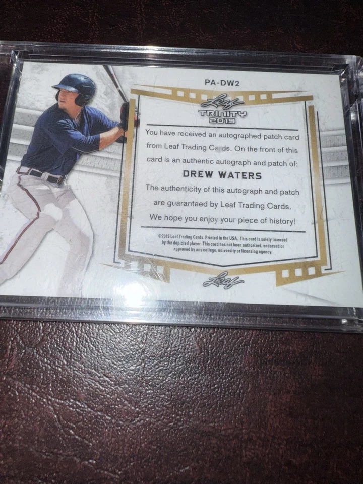 2019 Leaf Trinity Drew Waters Patch Auto Nasty Patch - Image 2 of 4