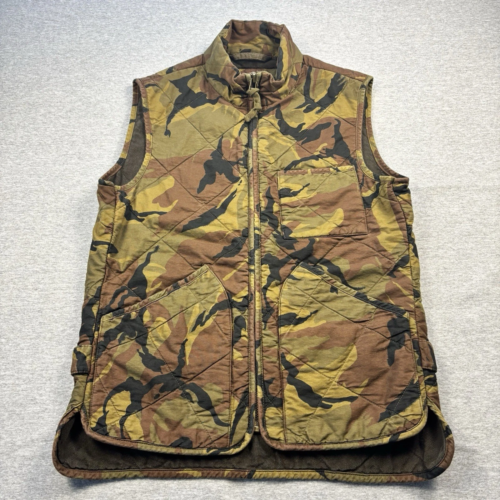 J Crew Broadmoor Quilted Camouflage Vest Men’s XS Insulated Camo Full Zip