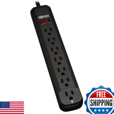 Tripp Lite 7 Outlet Power Strip Nema 5-15R Ac 25 Cord 5-15P Black Housing Ps725B