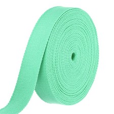 Cotton Webbing 1.3 Inch 11 Yard Polyester Cotton Webbing Strap, Light Green