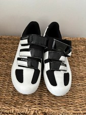 Image of Muddyfox RBS100 Men's Road Cycling Shoes Size UK 9.5 – White/Black New