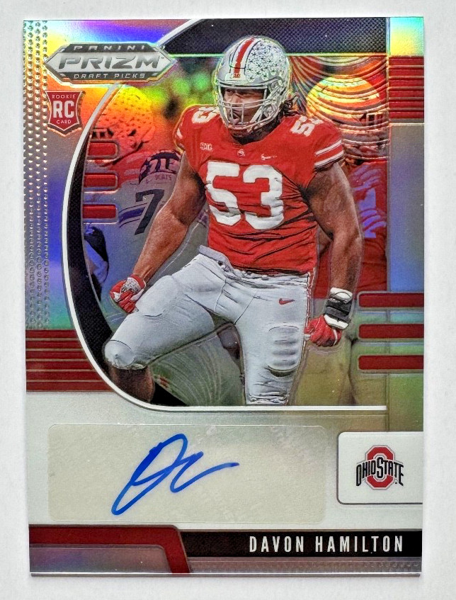 DaVon Hamilton Panini Prizm Draft Picks #189 Silver Prizm