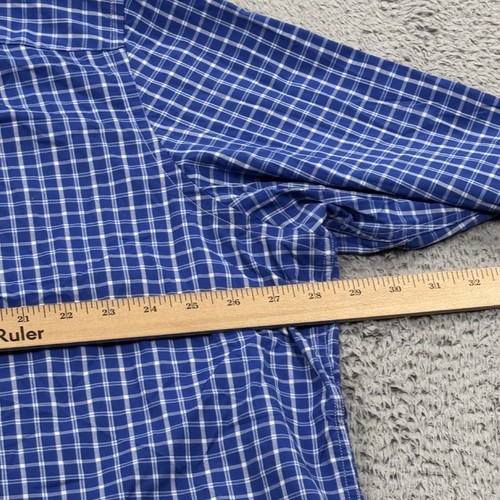 Untuckit Shirt Mens 3XL Plaid Relaxed Fit Button Down Long Sleeve Stretch Nylon - Picture 7 of 9
