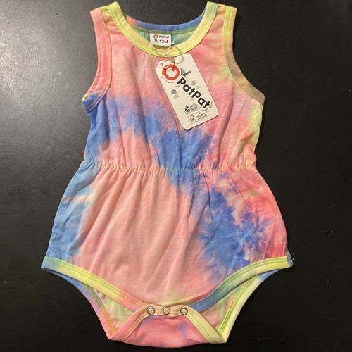 Pat Pat Baby Girls Romper Tie Dye Pattern Size 9-12 Months