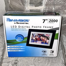New Pandigital By Panimage 7" LED Digital Photo Frame 2000 Images PI7002AWB