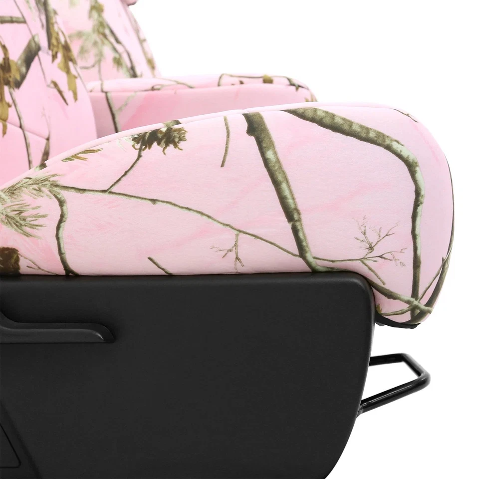 For Nissan LEAF 21-24 Coverking Realtree 1st Row Camo AP Pink Custom Seat Covers — 第 3/4 张图片