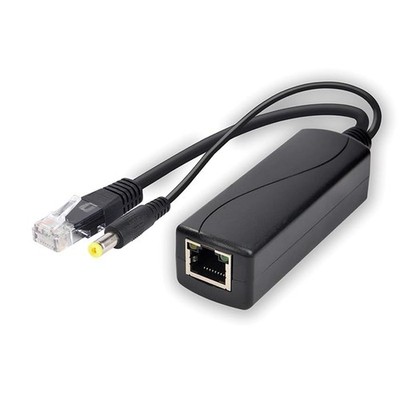 PoE Splitter, DC 12V Ausgang mit IEEE 802.3af, 5,5 x 2,1 mm DC Stecker, passe...
