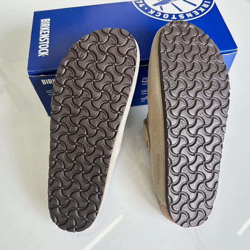 Birkenstock Boston Taupe Suede Soft Footbed Unisex Shoes Narrow/Wide Size 4-11.5 - Image 2 of 4