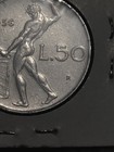 1956 R Italy 50 Lire Coin AXF See Picture. Issue With 1 In 1956 — photo 3