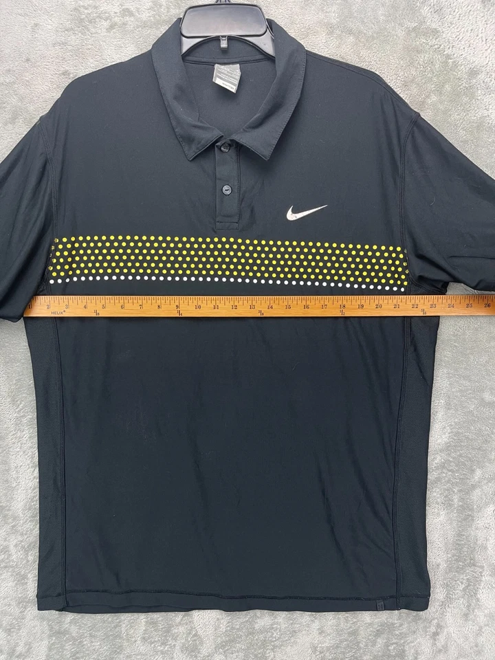 Nike Rafael Nadal 2009 US Open Tennis Polo Shirt size XL Black RAFA - Image 2 of 4
