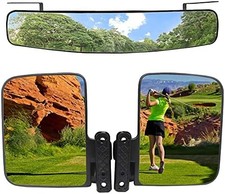 Golf Cart Folding Side  Rear View Mirrors, 16.5" Wide, Club Car EZGO Yamaha