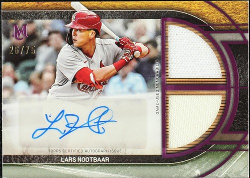 2025 Topps Museum Lars Nootbaar Dual Relic Autograph Pink /75
