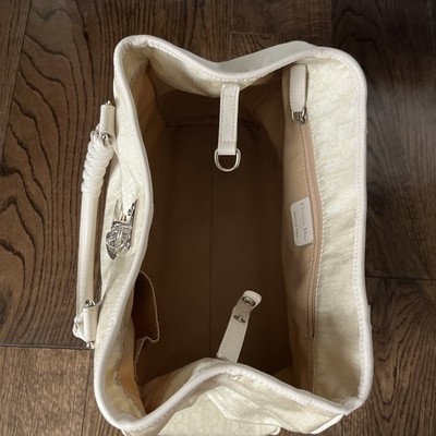 Christian Dior Trotter Handbag Tote Ivory White Charm Romantique