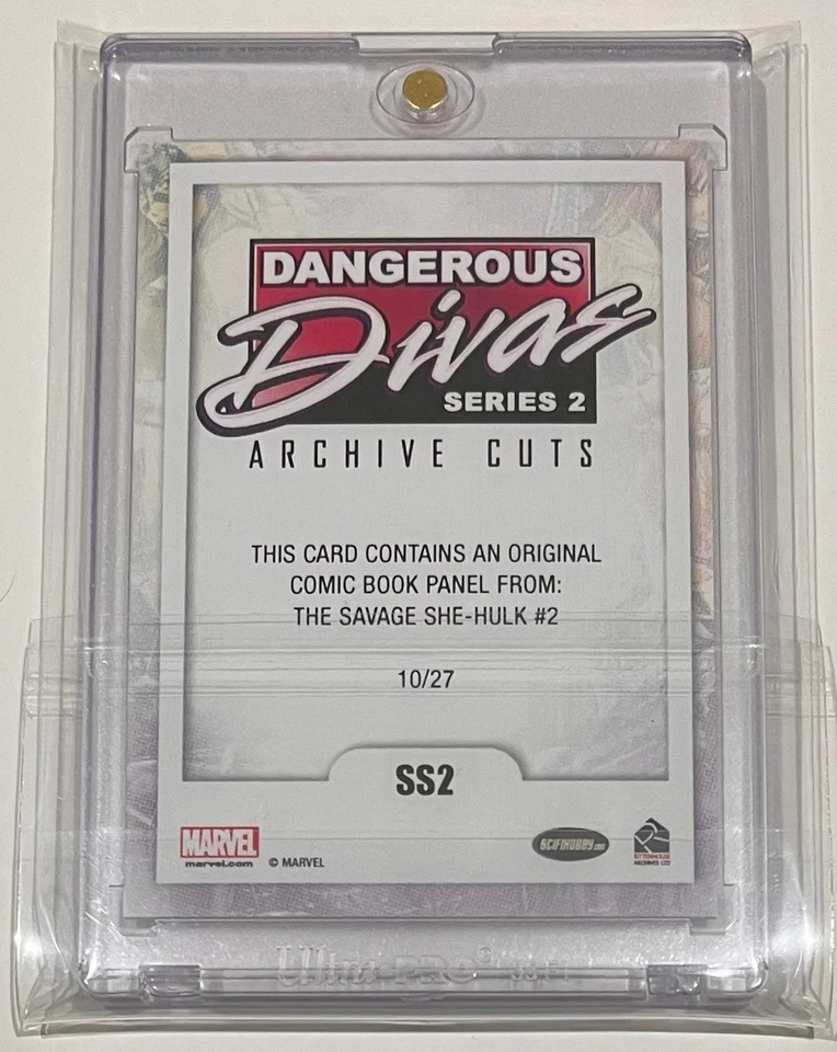 MARVEL COMIC CUT - 2014 - DANGEROUS DIVAS S2 - SS2 - 10/27 - SHE-HULK - SSH #2 - Image 4 of 4