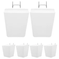  6 Pcs Hanging Metal Basket Peg Board Organizer Accessories White