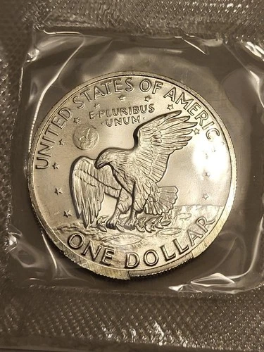 ERROR 1972 S Silver Eisenhower Dollar in Mint Packaging !!!  Reverse Rim ERROR
