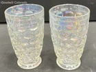 2 Federal Glass Colonial Iridescent Crystal Tumbler Glasses