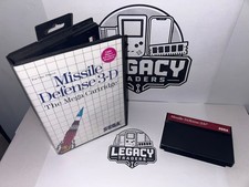 MISSILE DEFENSE 3-D (Sega Master System) Box, Cart, Tested, Working!