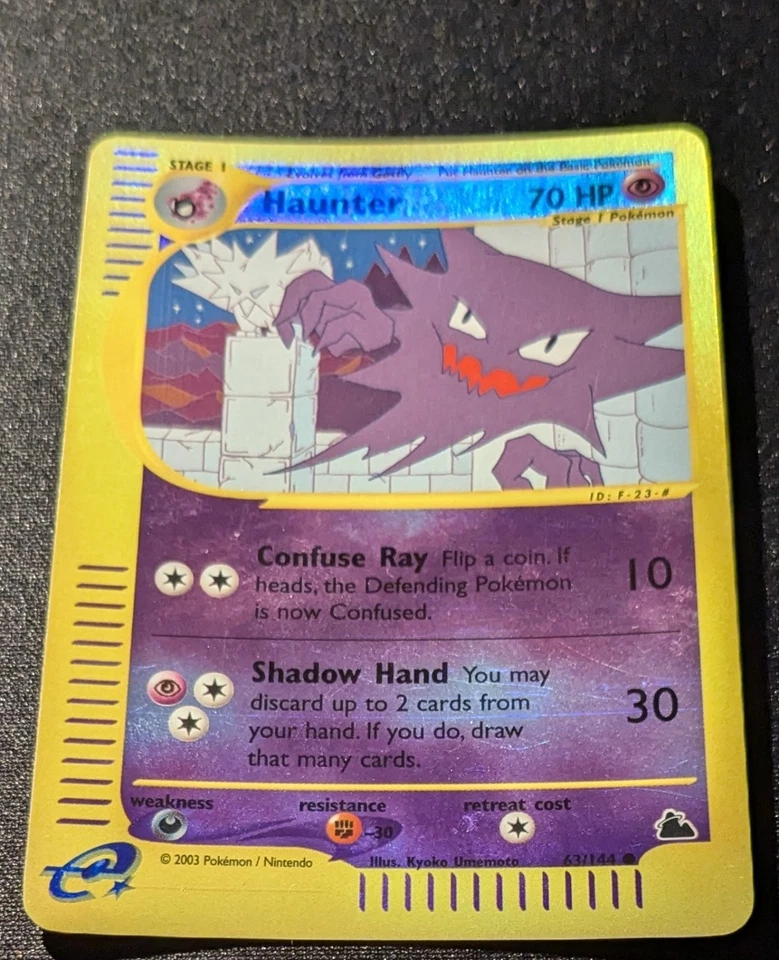 Pokemon SKYRIDGE - #63/144 Haunter - Reverse Holo - ENG - Near Mint - Immagine 3 di 4