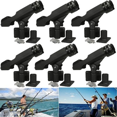boat fishing rod holders ebay Amarine Made 4pcs Holder, Stainless Rail Mount Clamp on Rod Holder, Adjustable Fishing Pole Holder for Rails 7/8" to 1" : Sports & Outdoors 5 Tubes Fishing Rod Holder