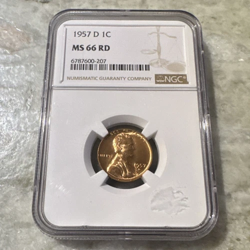 Photo of a 1957-D Lincoln Wheat Cent from an eBay listing that sold on Jul 23, 2026