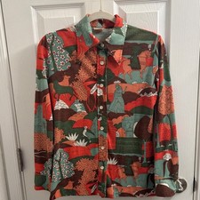 WOW Vintage DAVID FERGUSON LTD Thai Inspired Long Sleeve Button Up L- Stunning 