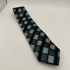 Croft & Barrow Neck Tie Mens Multicolor Geometric Print 100% Poleyster Classic 