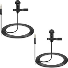 2 Pack Lavalier Microphone Compatible with DJI Mic 2  Rode Wireless Pro/Wireles