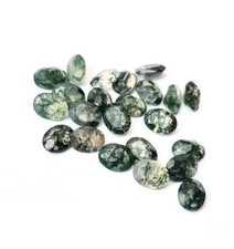 Natural Moss Tree Agate Oval Faceted Cut 6x8mm to 15x20mm Loose Gemstone