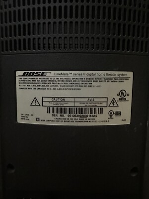 BOSE CineMate Series II Digital Home Theater Speaker System No