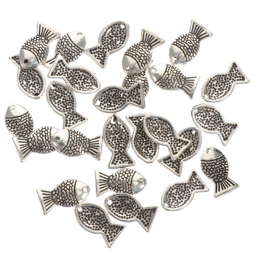 50 Pcs Handbag Charms Metal Fish Ornament Chinese Carp Pendant