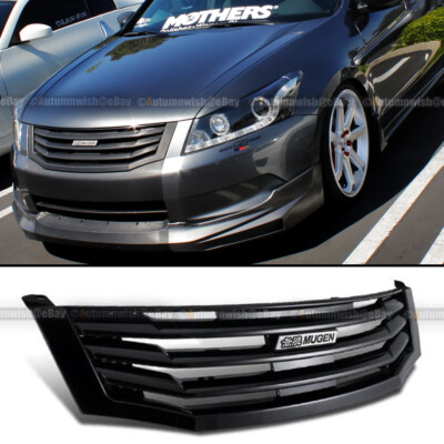 Fit 08-10 Accord 4DR Sedan JDM Mugen Style Block Horizontal Front Hood Grille